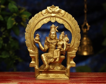 Shiv Parwati Family Statue,Lord Shiva,Godess Parvati,Shiv Family Statue,Shiv Parvati South India ,Temple Mandir Puja Murthi