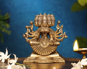 Gayatri Statue, Goddess Gayatri Idol,5&quot; Small  Maa Gayatri,Religious Statue,Spiritual Statue, Bhuvanesvari, Savitri Vedanta, Pranagni, Deity