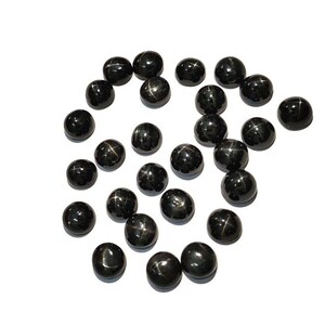 Natürliche schwarze Stern Runde Cabochon kalibriert 6 mm bis 12 mm