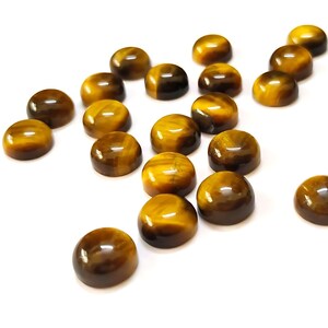 Natural Tiger Eye 3mm-30mm Round Cabochon Loose Gemstone