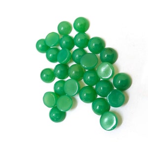 Amazing Chrysoprase 3mm-30mm Round Cabochon Flat Back Loose Gemstone