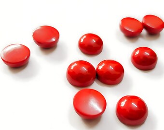 AAA Quality Synthetic Red Coral Calibrated 5mm-30mm Round cabochon Gemstone
