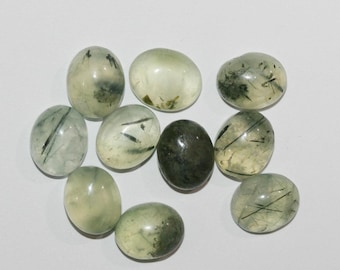 Natural Prehnite Oval Cabochon, Loose Gemstone (3x5mm-18x25mm)