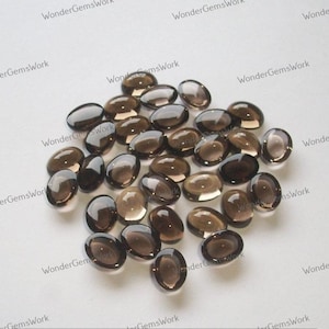 Smoky Quartz Natural Calibrated Size 3x5mm-20x30mm Oval Cabochon Loose Gemstone 3x5,4x6,5x7,6x8,8x10,9x11,10x12,10x14,12x16,15x20,20x30mm.