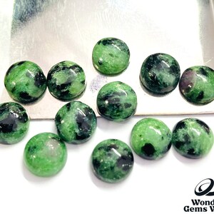 Natural Ruby Zoisite 5mm-30mm Round Cabochon Loose Gemstone 5,6,7,8,9,10,11,14,15,16,17,18,19,20,21,24,25,26,27,29,30mm.