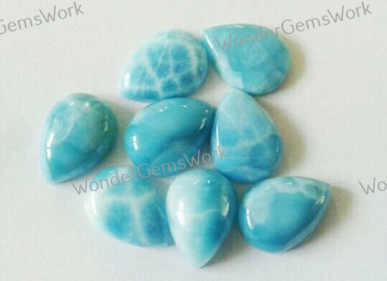 5x7mm 12x16mm. 7x10mm 8x12mm Natural Larimar 3x5mm-12x16mm Pear Cabochon Free Delivery Loose Gemstone 3x5mm 4x6mm 6x9mm