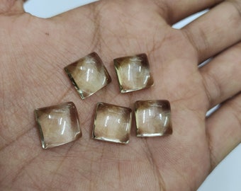 Natural Green Amethyst 3mm-12mm Square Cabochon  Loose Gemstone 3x3mm, 4x4mm, 5x5mm, 6x6mm, 7x7mm, 8x8mm, 9x9mm, 12x12mm.