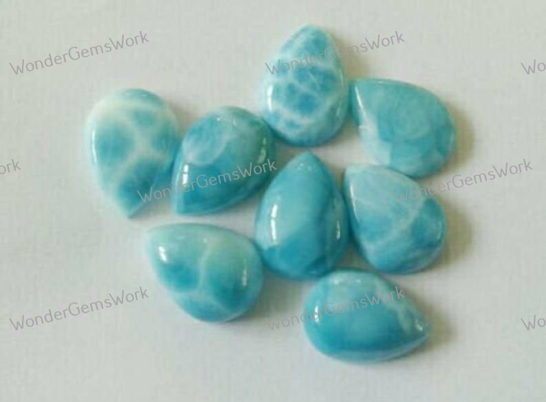 5x7mm 12x16mm. 7x10mm 8x12mm Natural Larimar 3x5mm-12x16mm Pear Cabochon Free Delivery Loose Gemstone 3x5mm 4x6mm 6x9mm