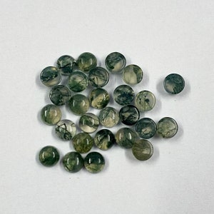 Natural Moss Tree Agate 3mm-25mm Round Cabochon Loose Gemstone