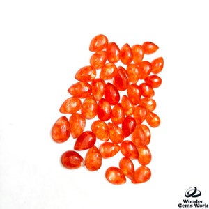 Rode jade AAA-kwaliteit gekalibreerd formaat 3 x 5 mm-20 x 30 mm peer cabochon losse edelsteen platte achterkant