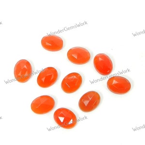 Natural Carnelian 6x8mm-12x16mm Oval Rose Cut  Loose Gemstone 6x8mm, 7x9mm, 8x10mm, 9x11mm, 10x12mm, 10x14mm, 12x16mm.