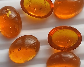 Oval Baltic Amber Cabochon, AAA Gemstone (10x14 mm)