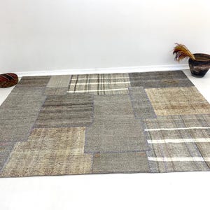 Alfombra tradicional moderna de patchwork, 2,35 x 3 m, lavable, decorativa, anatolia, hecha a mano, 2,4 x 2,5 m, 305 x 241 cm