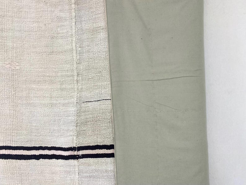 Large Natural Hemp Rug 5x8, Organic Jute Area Rug, 5'2x8'2 ft image 11