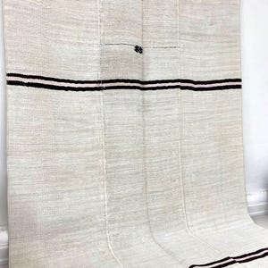 Large Natural Hemp Rug 5x8, Organic Jute Area Rug, 5'2x8'2 ft image 7