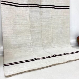 Large Natural Hemp Rug 5x8, Organic Jute Area Rug, 5'2x8'2 ft image 8