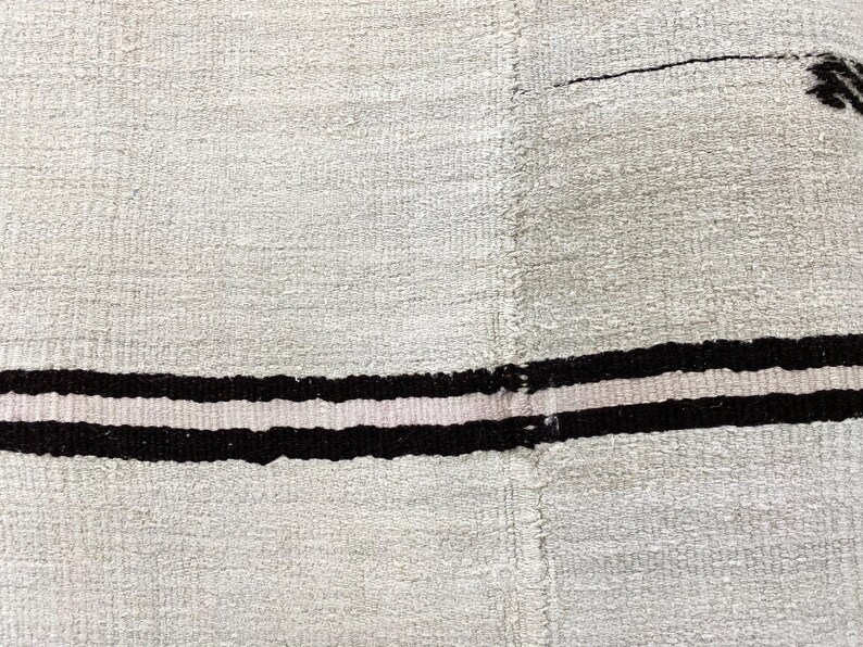 Large Natural Hemp Rug 5x8, Organic Jute Area Rug, 5'2x8'2 ft image 4