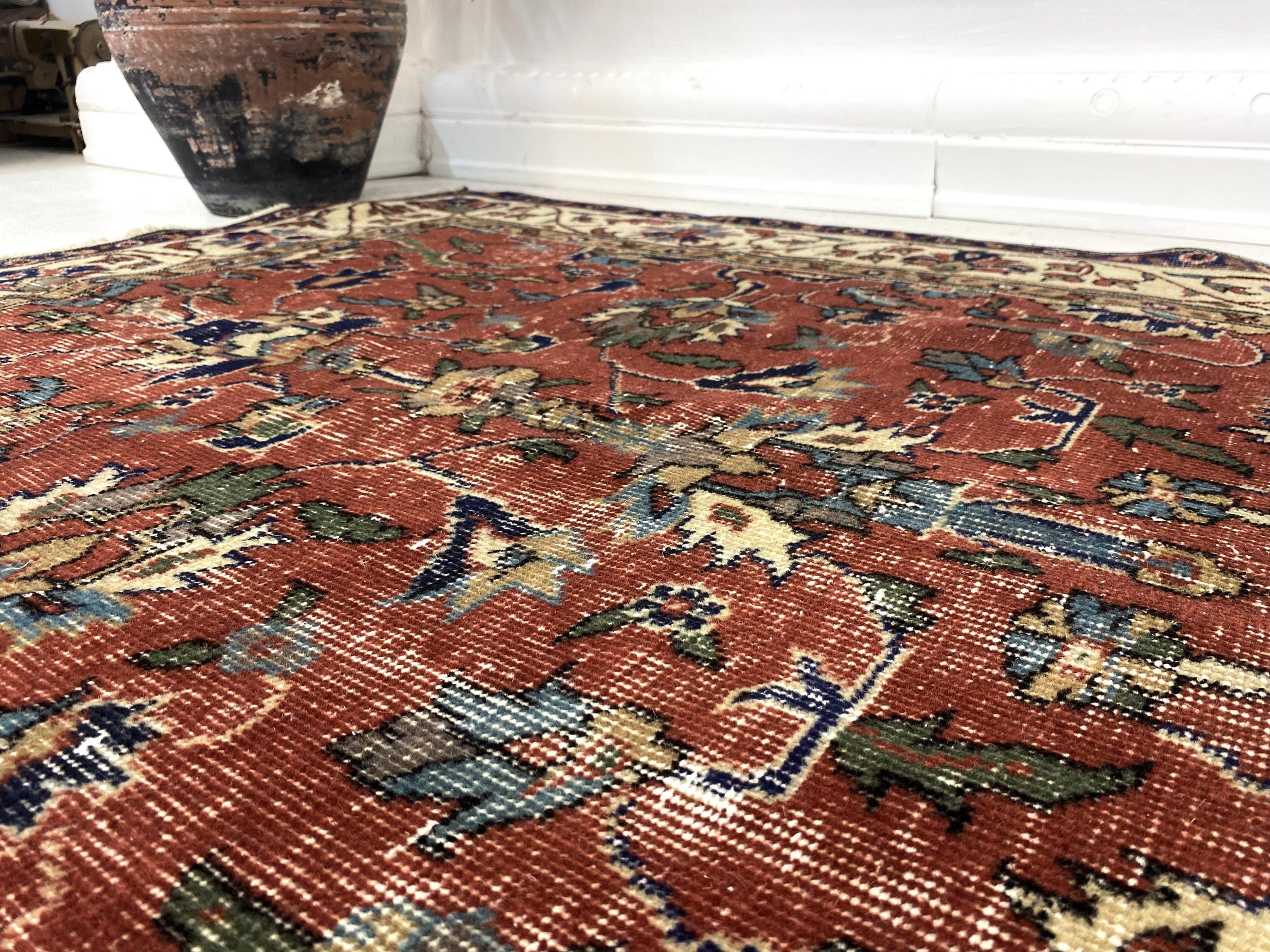 ハンドメイドヴィンテージウールラグ：ヴィンテージトルコボヘミアン