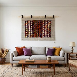 Small Wool Tapestry - Vintage Hand Woven Wool Tapestry - Etsy