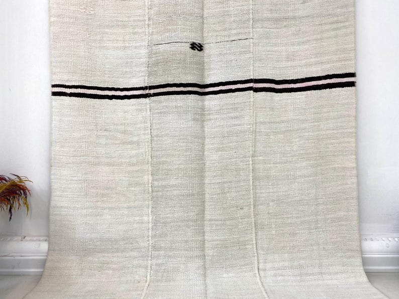 Large Natural Hemp Rug 5x8, Organic Jute Area Rug, 5'2x8'2 ft image 10