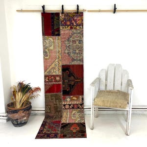 Vintage Turkish Runner Rug: Handstitched Wool Hallway Rug (2’3x8’3 ft)