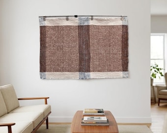 HandLoom Tapestry Wall Hanging: Boho Textile Art, (3'1x4'6 ft)