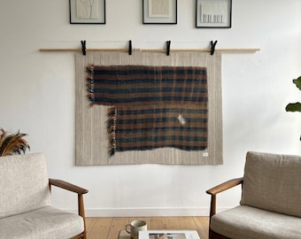 Arazzo vintage turco da parete: arazzo fatto a mano (102x132 cm)