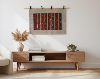 Tapete de parede feito à mão: Tapeçaria tecida (97 x 135 cm)