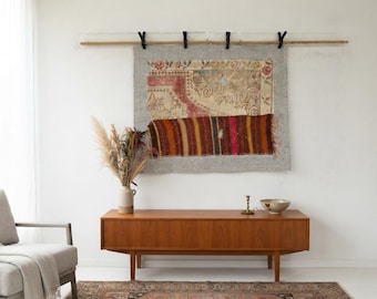 Vintage handgewebter Wollteppich: Türkischer Kelim, 102 x 127 cm