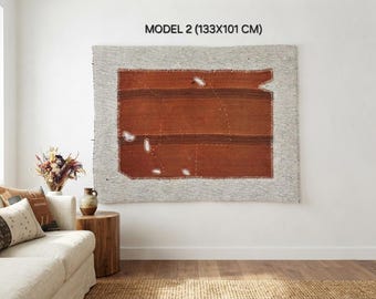 Vintage Handmade Wall Hanging Rug: Wall Art