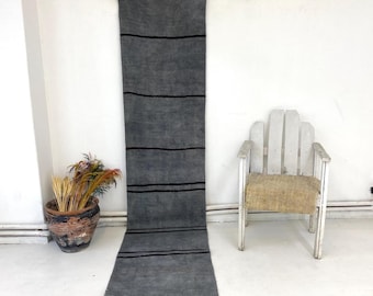Vintage Hemp Runner Rug: Turkish Hallway Rug (2x9 ft)
