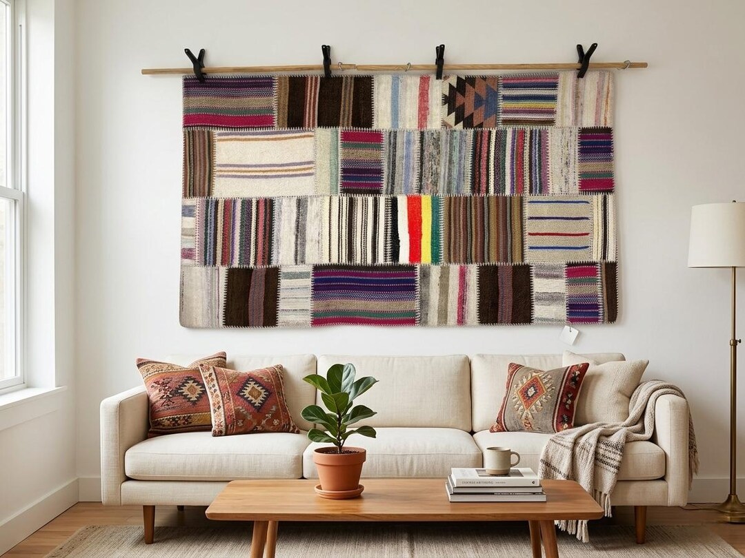 Tapestry Vs Rug Vintage Handwoven Wool Rug Tapestry, Wall Hanging Decor Art, (3'4x5'8 ...