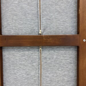 Handmade Walnut Bench, Natural Wool Bouclé Upholstery, Mid-Century Modern Entryway Seating image 8