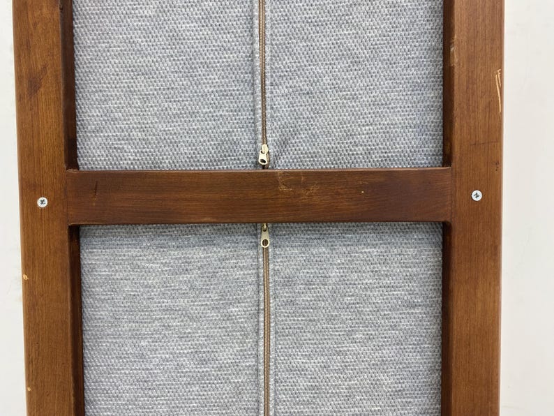 Handmade Walnut Bench, Natural Wool Bouclé Upholstery, Mid-Century Modern Entryway Seating image 8