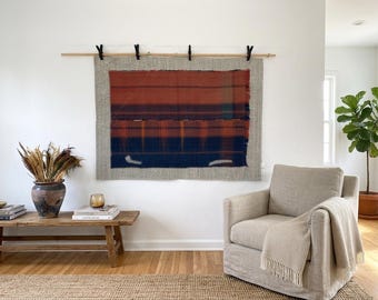 Arazzo vintage in lana anatolica: decorazione da parete (114 x 160 cm)