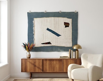 Arazzo vintage turco da parete: realizzato a mano (104 x 132 cm)