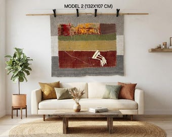 Handwoven Vintage Wall Hanging: Woven Wall Art