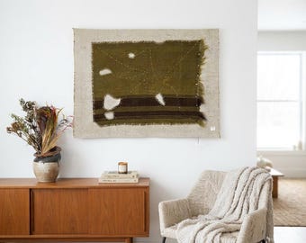 Handgjord vägghängande matta i vintagestil: Väggkonst (90x120 cm)