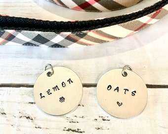 Personalized dog tag, minimalist metal dog tag, metal name tag, gift for new puppy