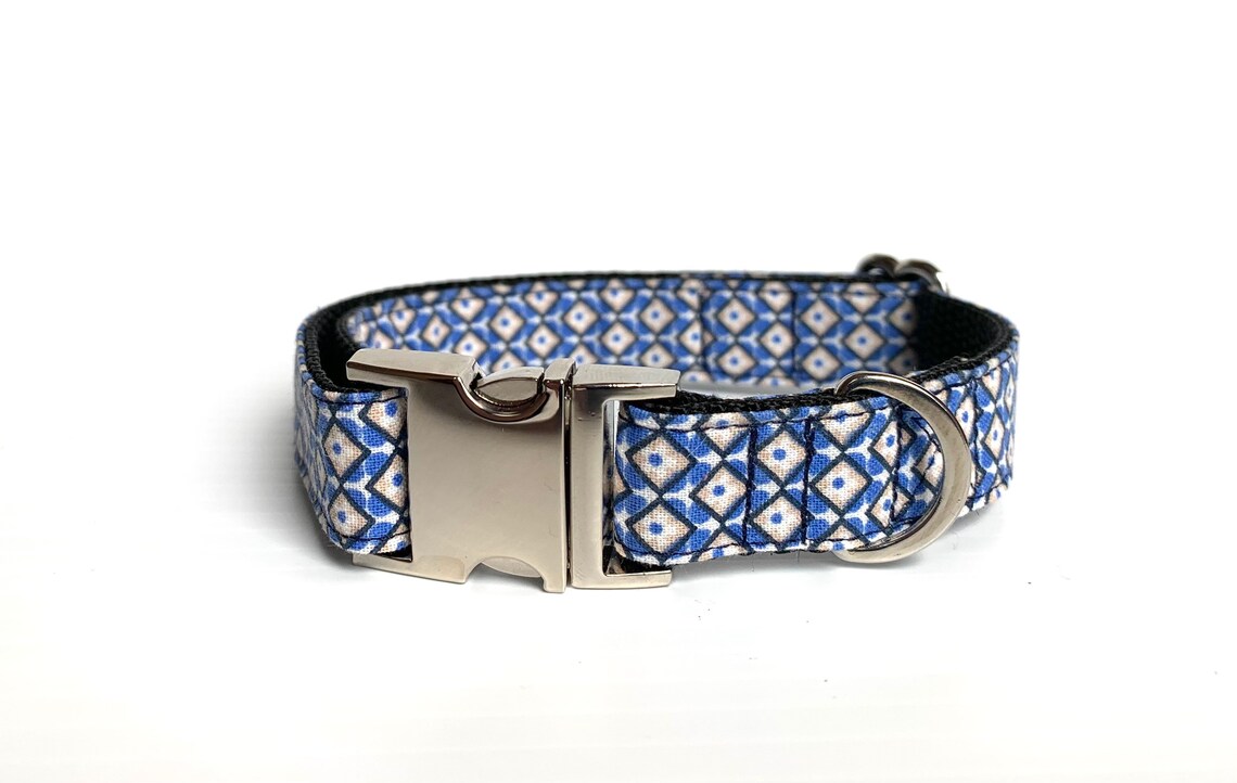 Blue Dog Collar for boy gift for dog puppy collar blue dog Etsy