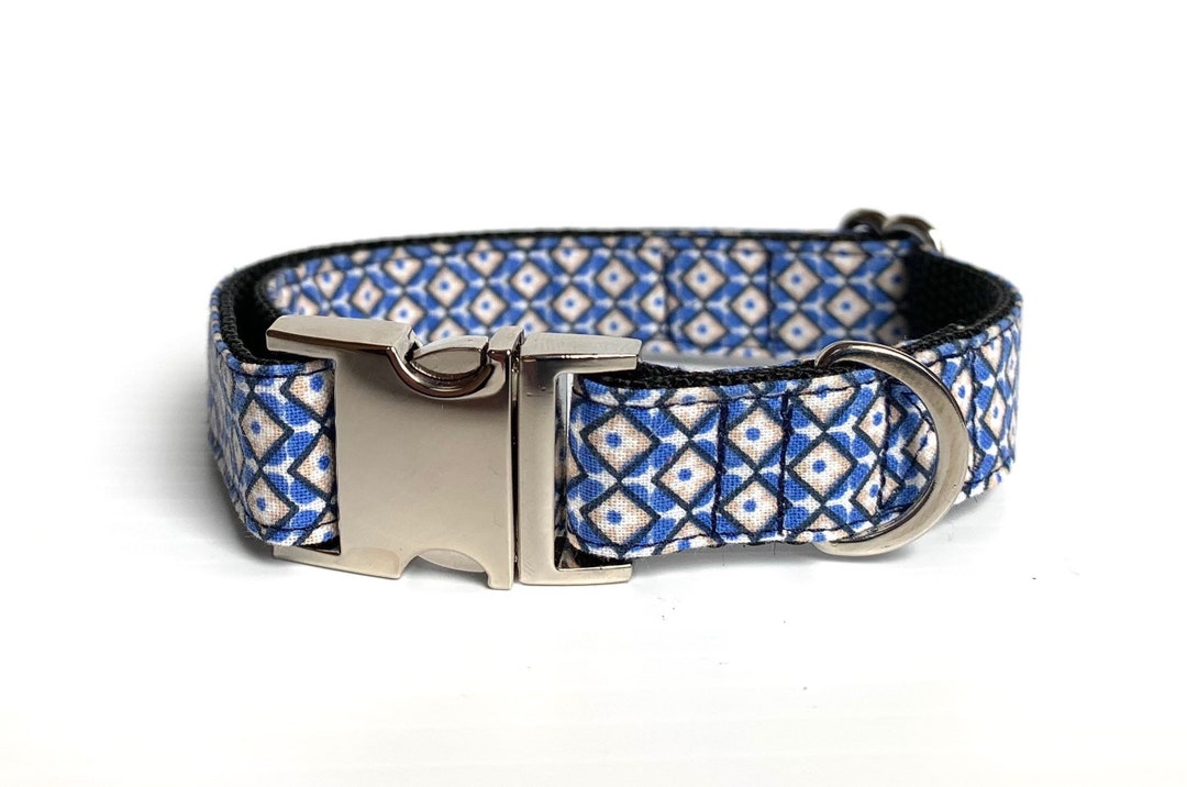 Blue Dog Collar Gift for Boy Dog, Custom Dog Collar, New Puppy Gift