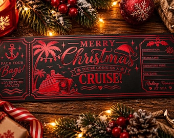 Christmas Cruise Invitation – Foil House™ Holiday Ticket (Printed)