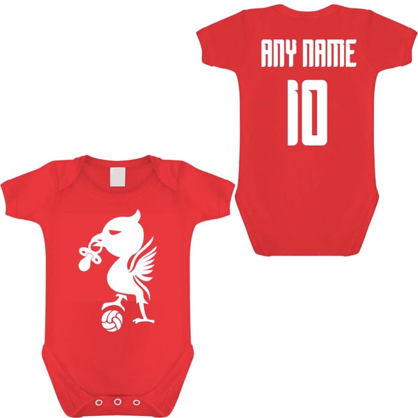 LIVERPOOL BABY personalised Any Name & Number Babygrow
