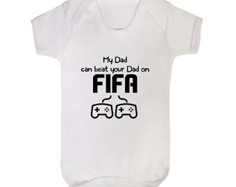 Fifa My Dad Can Beat Your Dad Gaming Babygrow