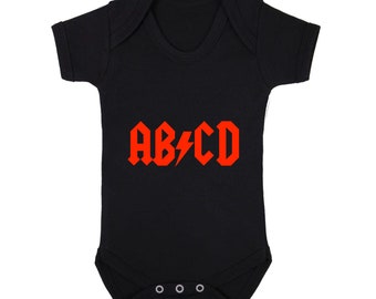 AC/DC (ac dc style) Babygrow