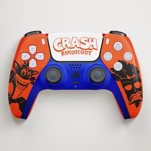 Custom Crash Retro Platform Themed PS5 Controller