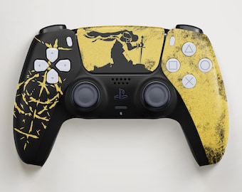Controller met aangepast Dark Fantasy Soulslike RPG-thema voor PS5