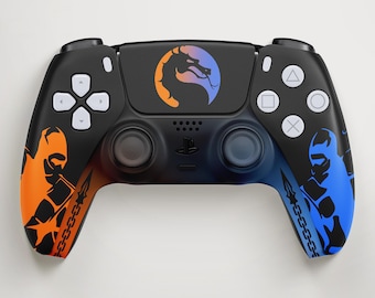 Controller met aangepast arcadegevechtsthema voor PS5
