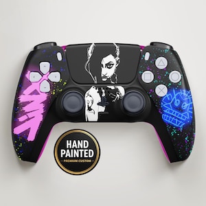 Jinx Arcane LoLカスタムテーマコントローラー（PS5用）