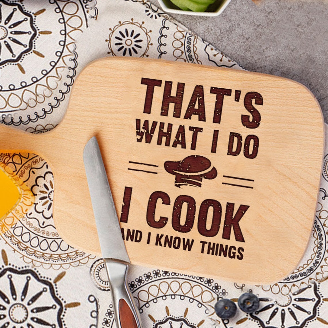 Great Cooking Saying Gift Kitchen Engraved Wood Cutting Board Etsy